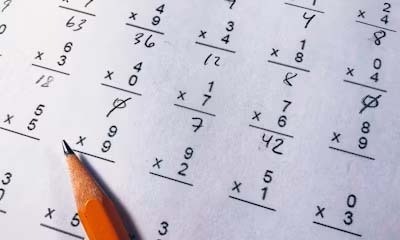 Children playing problem solving and logic games